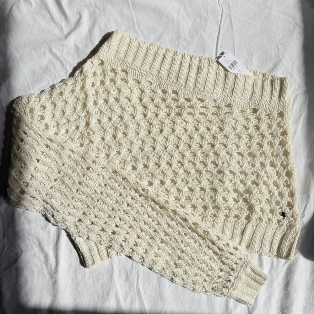 Maeve Anthropology Cream One-Shoulder Sweater - Picture 5 of 7